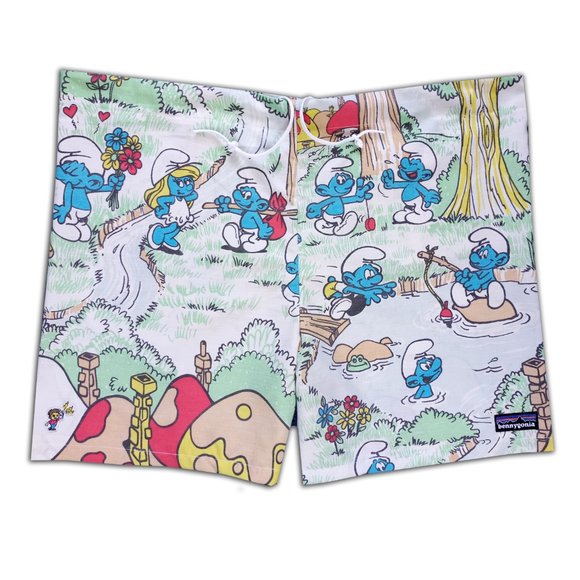 Vintage Other - Custom Reworked Vintage SMURFS Shorts Bennygonia